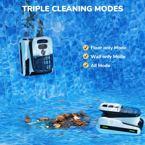 Seauto Seal Robot Pool Cleaner - Cordless Automatic Vacuum,Wall-Climbing Pool Cleaners