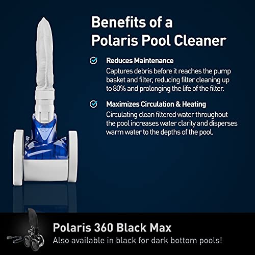 Polaris Vac-Sweep 360 Pressure Inground Pool Cleaner, Triple Jet Powered with a Single Chamber Debris Bag
