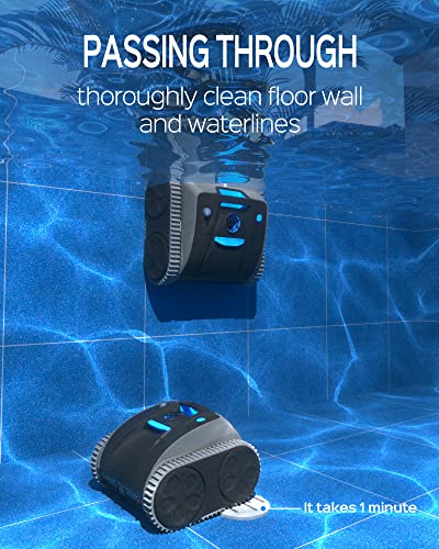 WYBOT Ultimate Cordless Robotic Pool Cleaner with App Setting, Lasts 180Mins