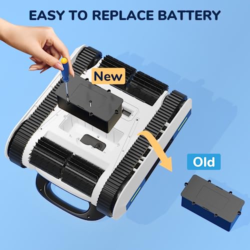 Seauto Seal Robot Pool Cleaner - Cordless Automatic Vacuum,Wall-Climbing Pool Cleaners