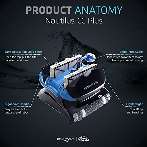 Dolphin Nautilus CC Plus Robotic Pool Vacuum Cleaner with Ultra-Fine Filters