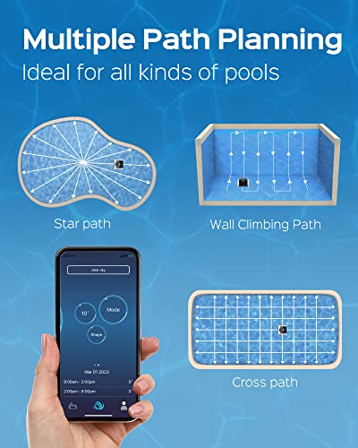 WYBOT Wall Climbing Robotic Pool Cleaner with APP Mode, Excellent Suction Power